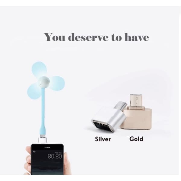 Ny Mini Micro USB 2.0 Adapter Guld til Tablets/Android