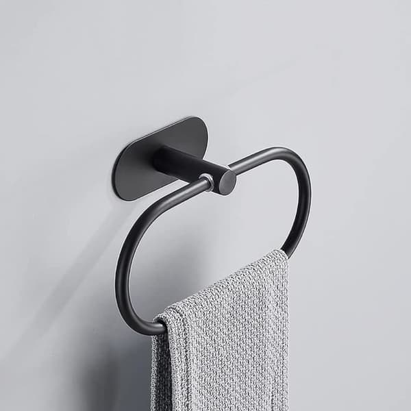 Håndkleholder, rund håndkleholder, moderne stil i 304 forkrommet rustfritt stål baderomshåndklestativ