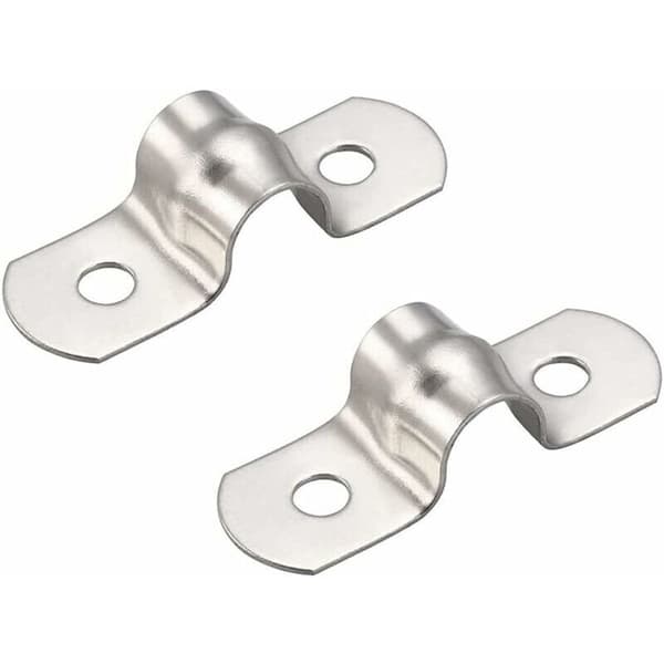 50 stk. 8 mm U-rør 304 rustfri stålslangeklemmer, stive rørfastgørelsesklemmer til U-formede rørklemmer