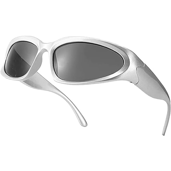 Wrap Around Solbriller Mænd Damer Futuristic Outdoor Sports Solskærm UV400 briller