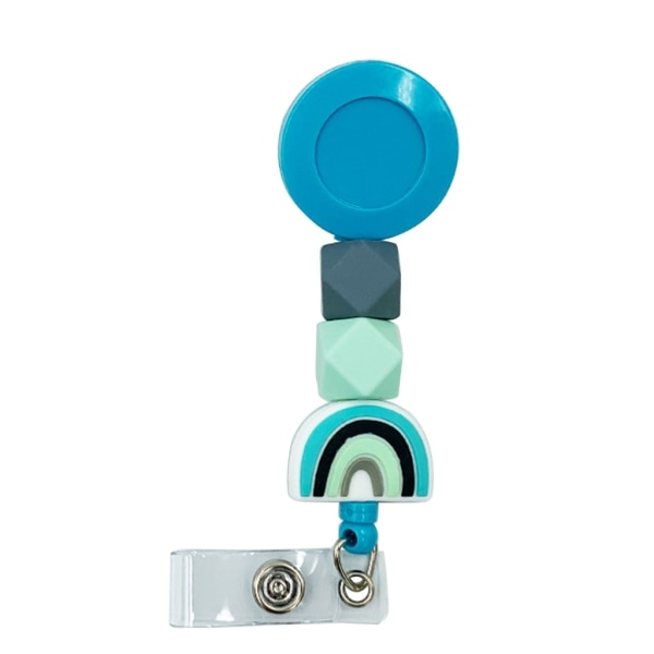 Silicone Perle Badgeholder med Trækfunktion - Robust Sygeplejerske Badgeholder