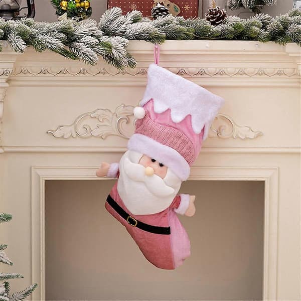 Julstrumpor Barnpresent Godisväska Tomte - Strumpor Hängande Julgransprydnad