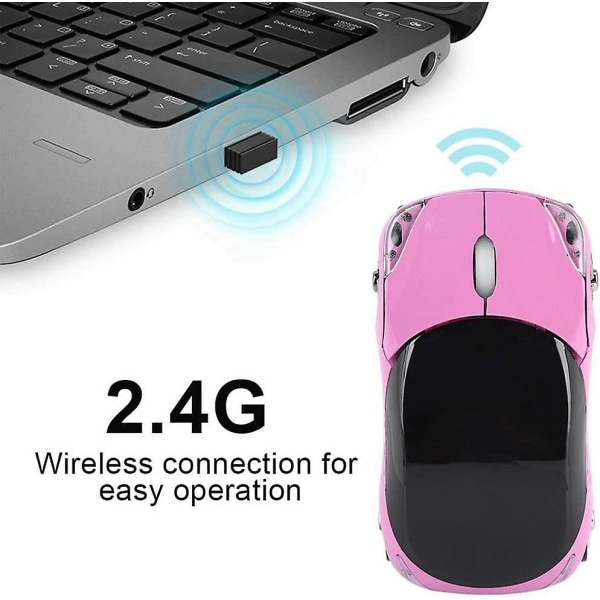 Langaton hiiri lapsille, 2,4g langaton hiiri USB vastaanottimella, langaton auton hiiri Optinen Bluetooth hiiri 1600dpi kannettavaan tietokoneeseen, tabletti-pelitoimistoon