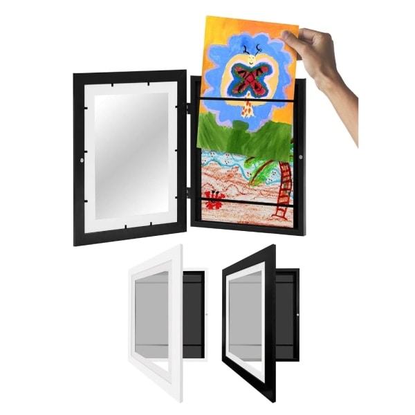 Barnerammer Bilde Ramme Display Tre Ramme Frontåpning for Barn Tegninger Kunstverk Kunstprosjekt Skolearbeid Dekorasjon