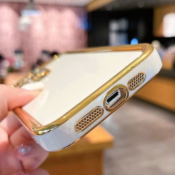 Elektropläterat skal för iPhone 15 Pro Max med kameraskydd PC+TPU-mobilskal