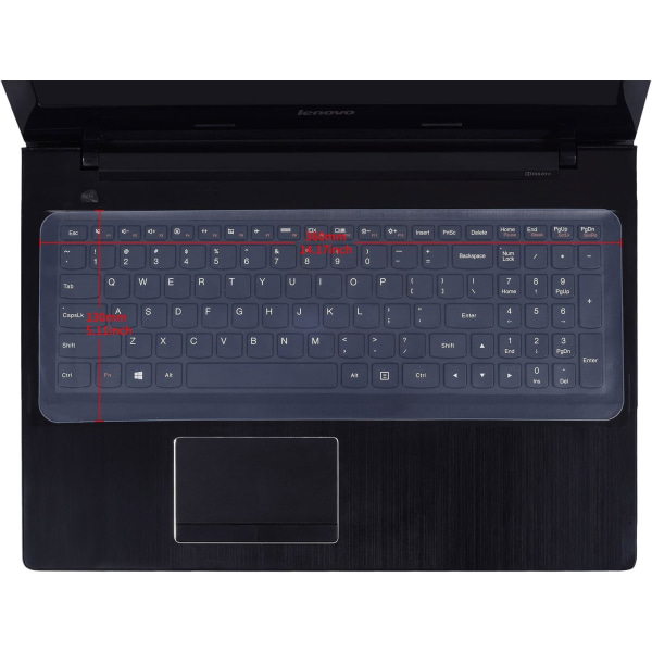 Universal Silikone Keyboard Cover Protector Skin til 15,6" 16" 16,1" 16,4" 17" 17,3" bærbar notebook med numerisk tastatur, anti-støv vandtæt tastatur