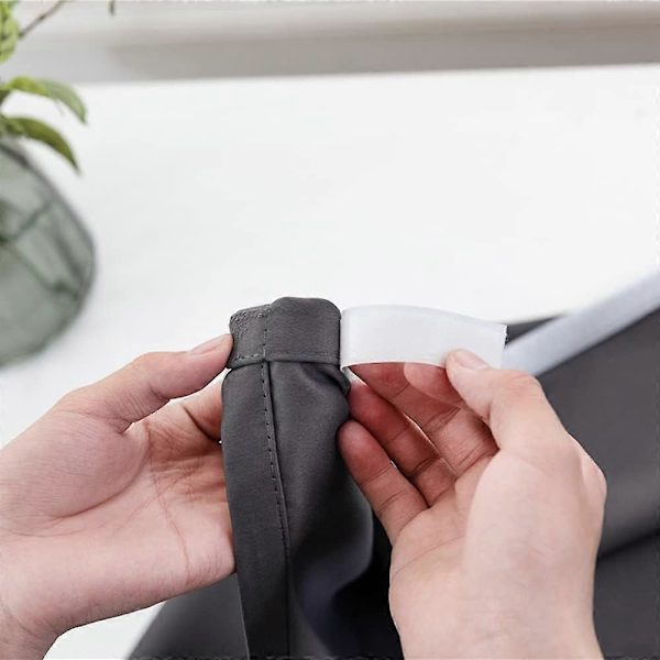 Dobbeltsidig mørkleggingsgardin med borrelås for stue og soverom grey Width 0.9 x Height 1.2m