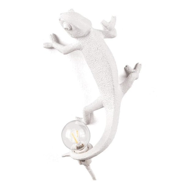 Varmt Hvit Kameleon Harpiks Vegglampe (uten Pære)