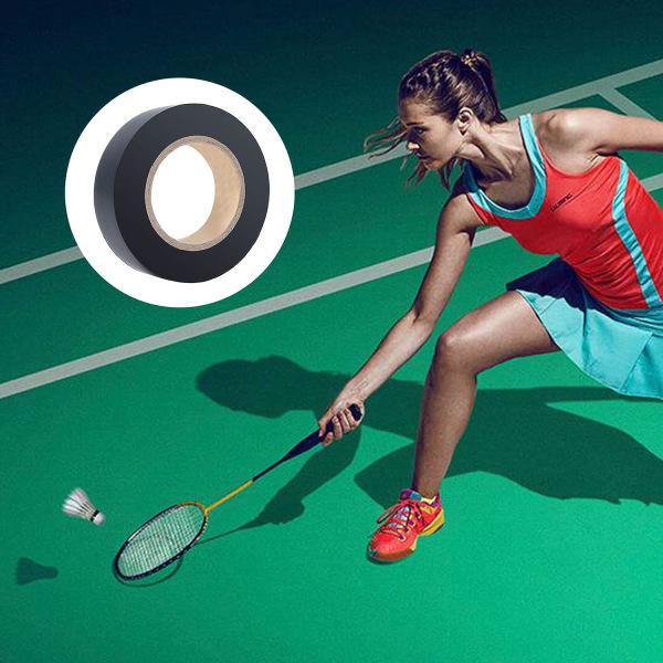 2 rullar grepptejp för racket, grepptejp för racket, självhäftande ishockeygrepptejp, 37 m badmintonracketgrepp med avslutningstejp