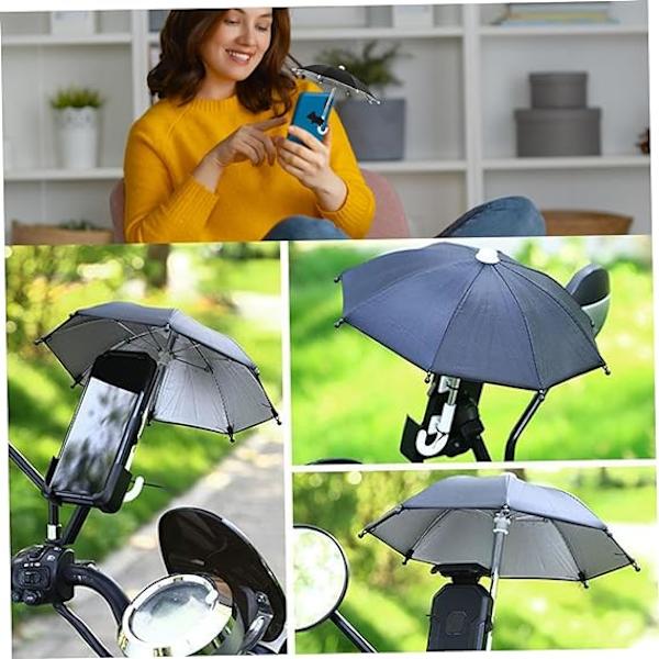 Telefonparaply UV-skydd Anti-bländning Kylparaply Mobil Regnskydd Med Justerbara Flexibla Piggy Sugkoppar Utomhus Mobiltelefon Solskydd