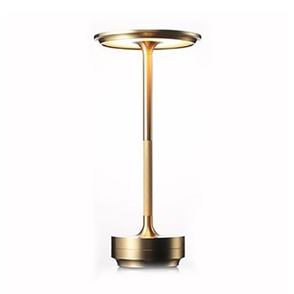 Cordless Table Lamp Dimmable Metal Rechargeable Gold Gold