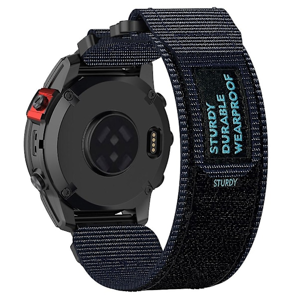 Nylon-rem til Garmin Fenix 7X/7X Pro/Instinct 2X/QuickFit 26mm - Blå Blue Garmin Fenix 7X