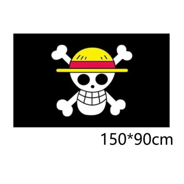 90x150 CM Flagg One Piece Monkey D. Luffy Hodeskalle lh1222vflglp01er