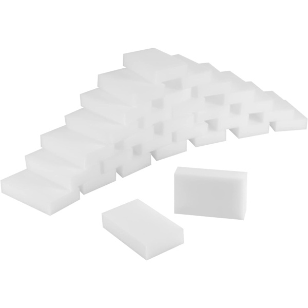 100 stk. 8x5x3cm magiske viskelædersvampe, magiske rengøringssvampe viskelæderpuder melaminsvampeskum til vægge, køkken, badeværelsespletter fjernelse af mærker