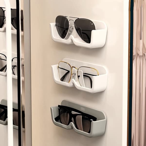 Brilleopbevaringsboks Vægmonteret Solbrille Organizer Stativ Glas Clear