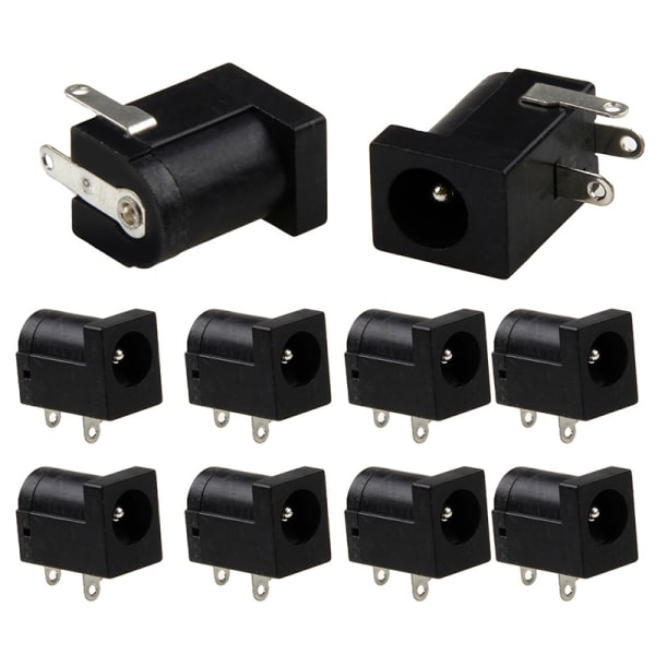 DC- power 5.5x2.1 mm DC- power Female connector Connector Port connector Female Panel mounting connector Black