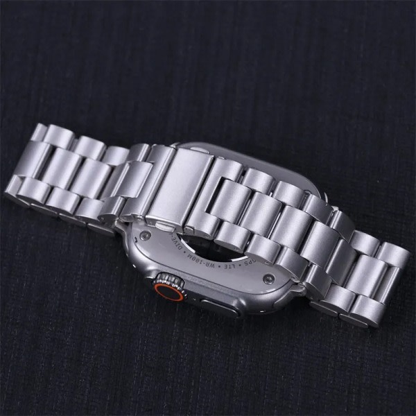 Ruostumattomasta teräksestä valmistettu rannekoru Apple Watch -rannekkeelle 45 mm Ultra 49 mm 41 mm 40 mm 44 mm - Metalliranneke iWatch-sarjalle 9 8 7 6 5
