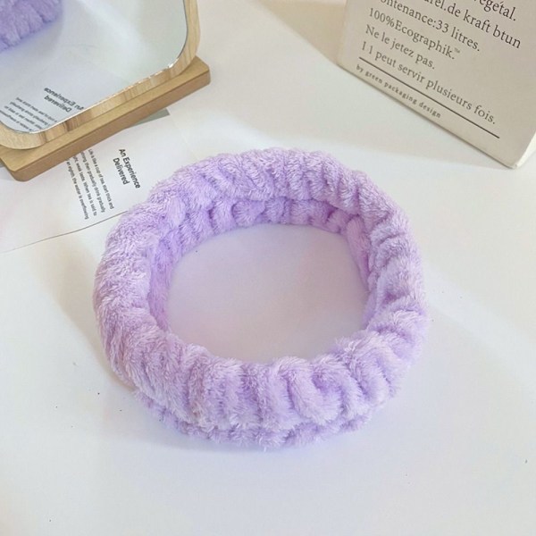 Spa Hodebånd Ansiktsvask Armbånd Purple