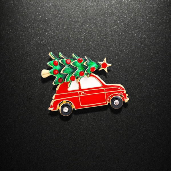 1/2/3/5 Neulan Rinnat Solki Paita Naisten Asusteet Joulu Rintamerkki Lahja Car Type A 1Set