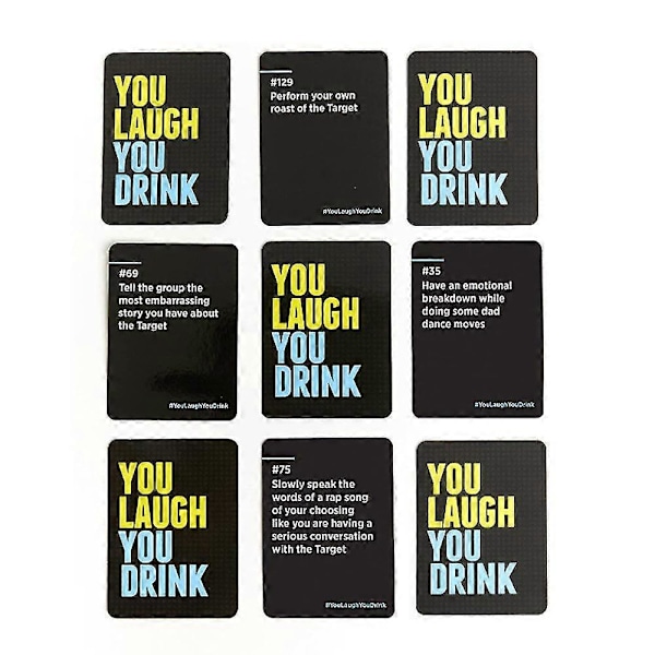 You Laugh You Drink - Juomapeli Ihmisille, Jotka Eivät Pysy Vakavana - Aikuisten Ystävien Juhlakorttipeli