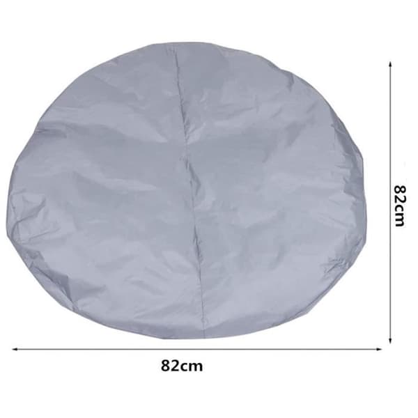 C Vikbart överdrag för Jacuzzi Badkar - Grå - 82x82x30CM - Vattentätt - UV-beständigt