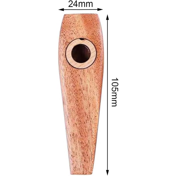 Trä Kazoo Instrument Trä Flöjt Trä Munspel för Festivaler, Karnevaler, Instrumentalackompanjemang, Band svart