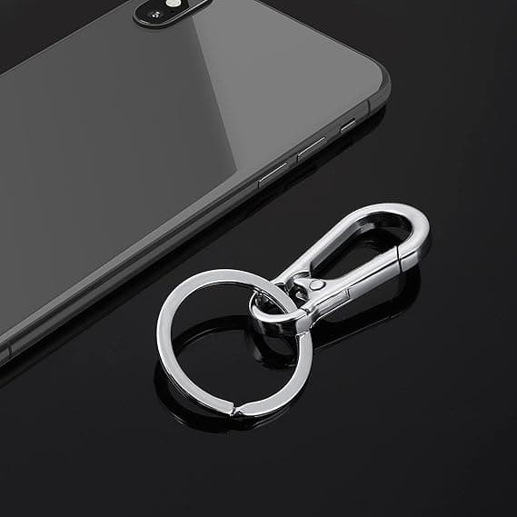 Metal Nøglering Karabinhage Klips Nøglering Kæde Clips Krog Holder Organizer til Unisex, 4 Pakker