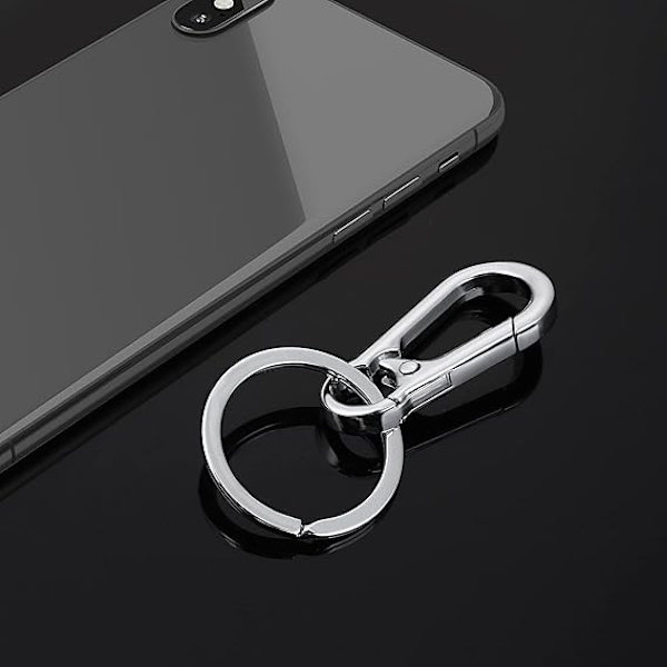 Metallnøkkelring Karabinkrok Nøkkelring Nøkkelring Kjede Klipsholder Organizer for Unisex, 4 Pakker