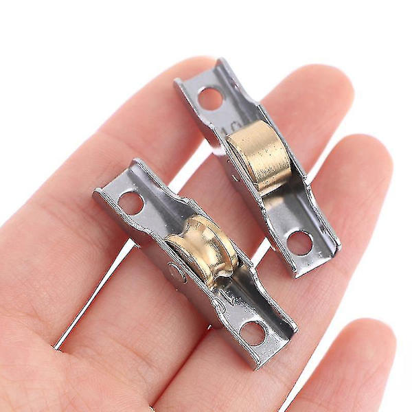 10mm 4stk Rustfrit Stål Vindue Trisse Skydedør Rulle Løber Hjul Spor Trisse Lydløs Hjul Spor Trisse Møbler