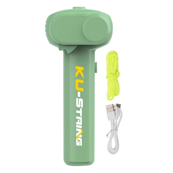 Hohtava köysiampuja lelu USB-ladattava sähköinen köysipropelli pojille ja tytöille Green