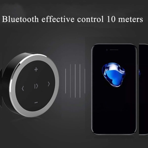 Fjernkontroll for ratt med trådløs Bluetooth 3.0 medieknapp for musikkavspilling, fjernkontroll for IOS/Android