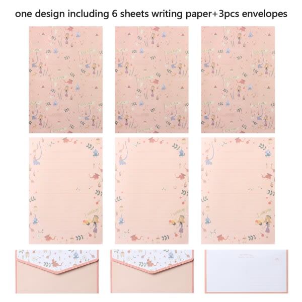 Letter paper writing paper 48 pcs with envelope 24 pcs