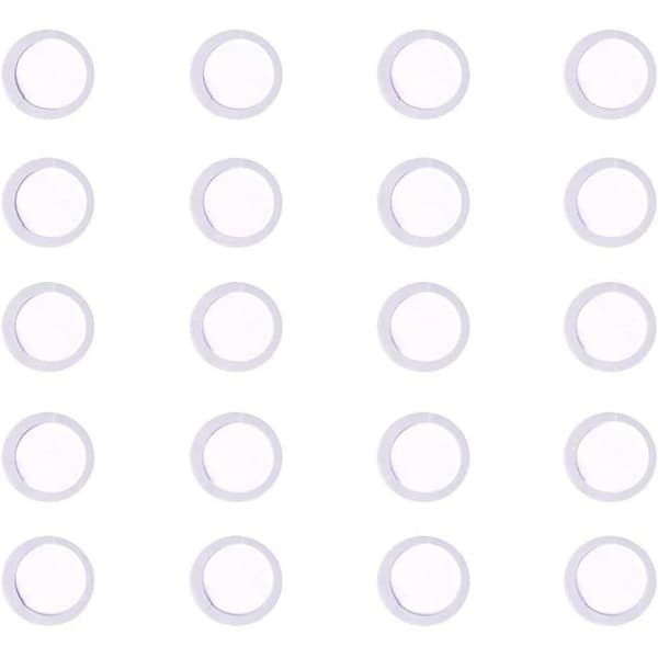 20 membran för flöjt och munstycke per förpackning, lämplig för kazoos, förvaringsrör ingår.