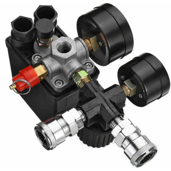 220V trykkbryter kontrollventilregulator – trykkområde 0-180 PSI – hurtigkobling – G1/4 gjenger