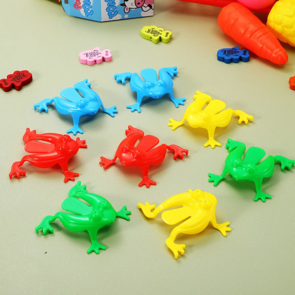 16 Pcs Frog Jumping Toy Finger Pressing Jumping Frogs Bouncing Frog Toy for Kids Birthdays Party Favors