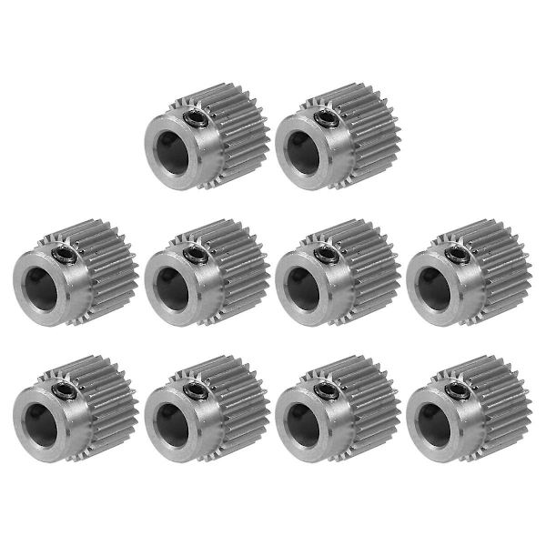 10 st Extruderhjulväxel 3D-skrivardelar 36 Tänder Växel Rostfritt Stål Extruderhjul för -10, -10