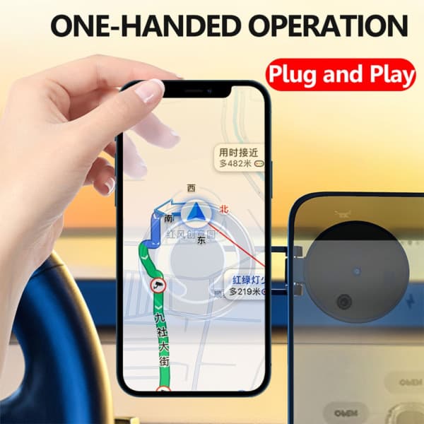 Mobiltelefonholder Bil Dashboard Mount Magnetisk stativmontering til Tesla Magsafe Sort