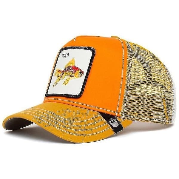 Sort Panter Mesh Cap til Voksne Sommer Baseball Cap Trucker Cap W-WELLNGS Guldfisk Guldfisk Guldfisk Goldfish