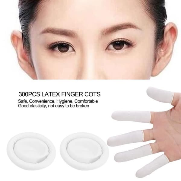 300 st Latex Finger Cots Ultratunna Säkerhet Hållbar Elastisk Tatuering Manikyrverktyg
