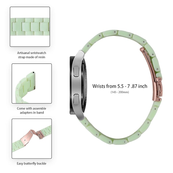 Udskiftningsrem til Garmin Vivoactive 4 - 22mm Vandtæt Resin Urrem Green Style X Garmin Vivoactive 4
