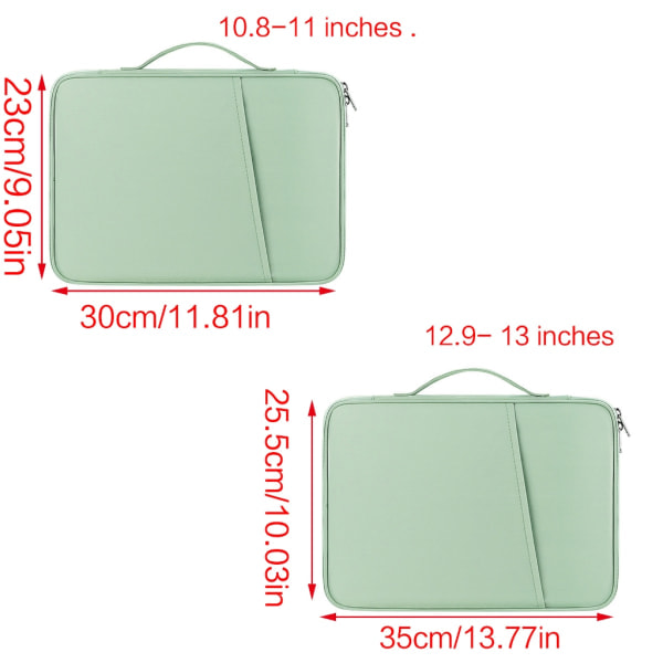 Kannettavan tietokoneen kantolaukku, liikekäyttöön sopiva käsilaukku 10,8-12,9 tuuman kannettavalle, 13 tuuman Gray 13 inches