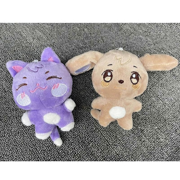 10CM Pop-up Store Dockdocka Nyckelring ANITEEZ Cartoon Söt Plysch Hänge Nyckelring Väska Tillbehör Kpop Yunho Yeosang Fans Presenter keychain C