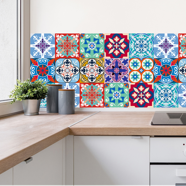 10 stk. PVC-klistermærker, aftræk og klæb fliser, backsplash-fliser 4# 10cm*10cm