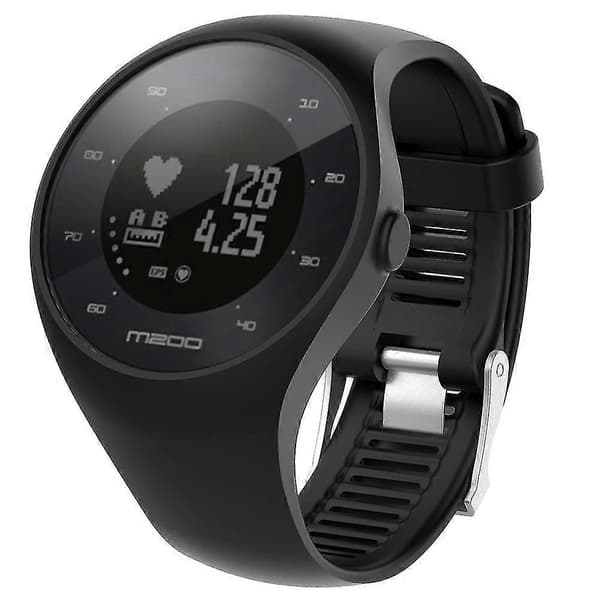 Silikoninen urheiluranneke Polar M200 -kelloon Black