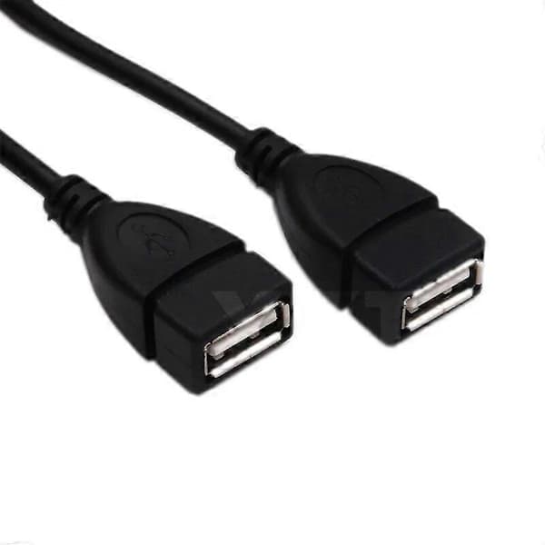 2-ports USB2.0 Hub USB 2.0 Han til 2 Dobbelte USB Hun Jack Splitter Hub Strømkabeladapter til PC Telefon Bærbar Kabel
