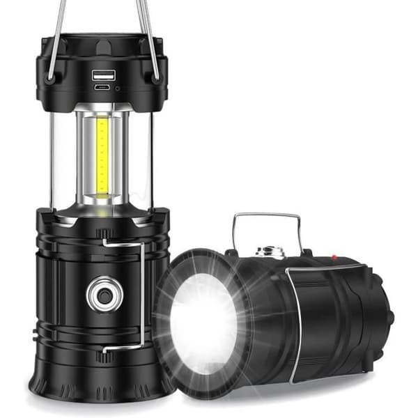 Lykta Camping LED Vikbar - 360° Belysning - Uppladdningsbart Batteri - IPX4
