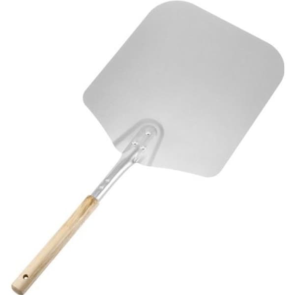 Pizzaspade - Aluminium - 66 cm - Trehåndtak - Sølv og trefarge