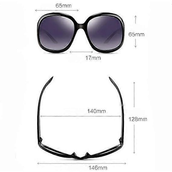 Överdimensionerade polariserade solglasögon för damer, modeaccessoarer UV400