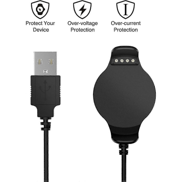 Opladerdock Kompatibel Med Garmin Forerunner 620, Usb Data Synkronisering Opladningsdock Med 1m Opladningskabel Til Forerunner 620 Smartwatch, Sort