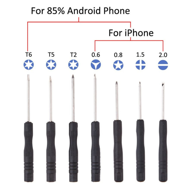 5/8/9/11PCS Mobiltelefon Reparationsverktygssats Demontera Handverktyg 9PCS 9PCS